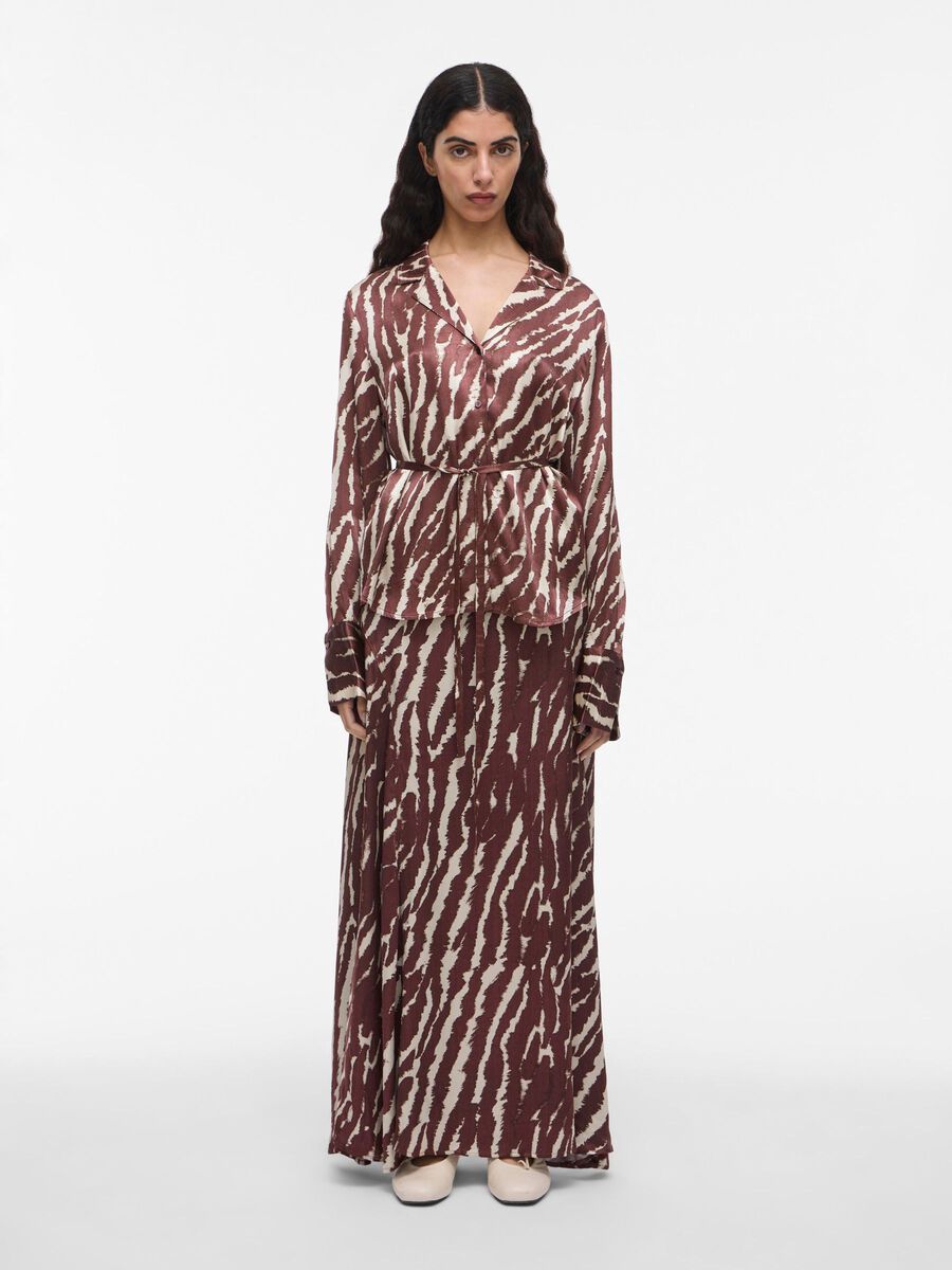 VILA TIE-WAIST LONG SLEEVED SHIRT, Decadent Chocolate, highres - 14108786_DecadentChocolate_1209360_005.jpg