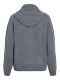 Product image thumbnail - SCARF KNITTED PULLOVER, Dark Grey Melange | 2