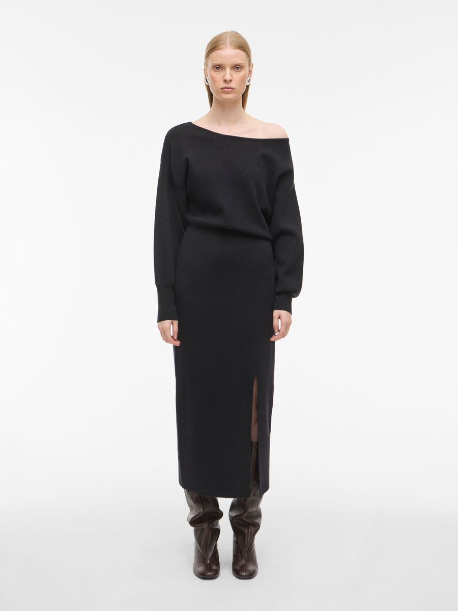 Carousel image - KNITTED MAXI DRESS, Meteorite | 1