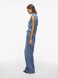VILA HIGH WAIST WIDE LEG JEANS, Dark Blue Denim, highres - 14103283_DarkBlueDenim_006.jpg