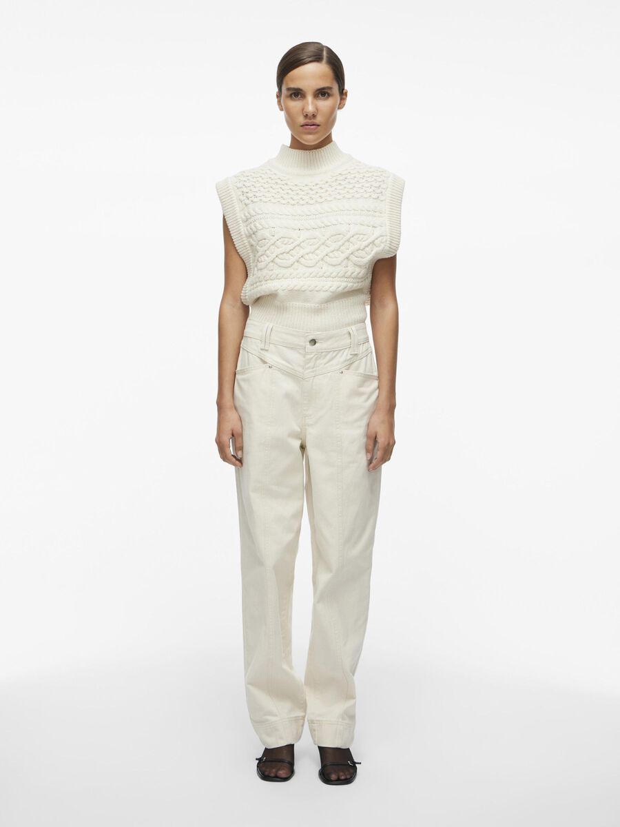 VILA HIGH WAIST JEANS, Birch, highres - 14102854_Birch_005.jpg