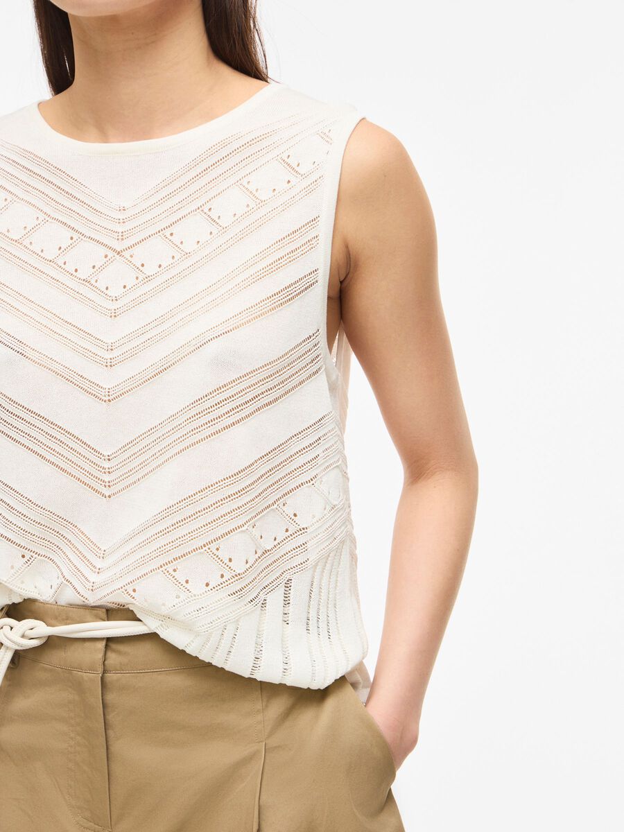 Carousel image - SLEEVELESS KNITTED TOP, Birch | 3
