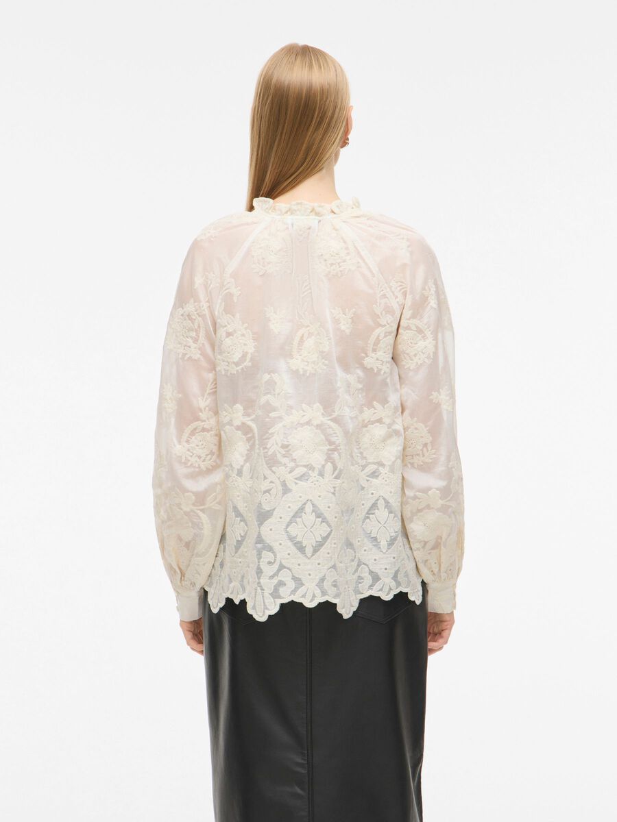 Carousel image - HIGH NECK SHIRT, Birch | 2