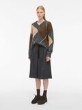 Product image thumbnail - V-NECK KNITTED PULLOVER, Dark Grey Melange | 4
