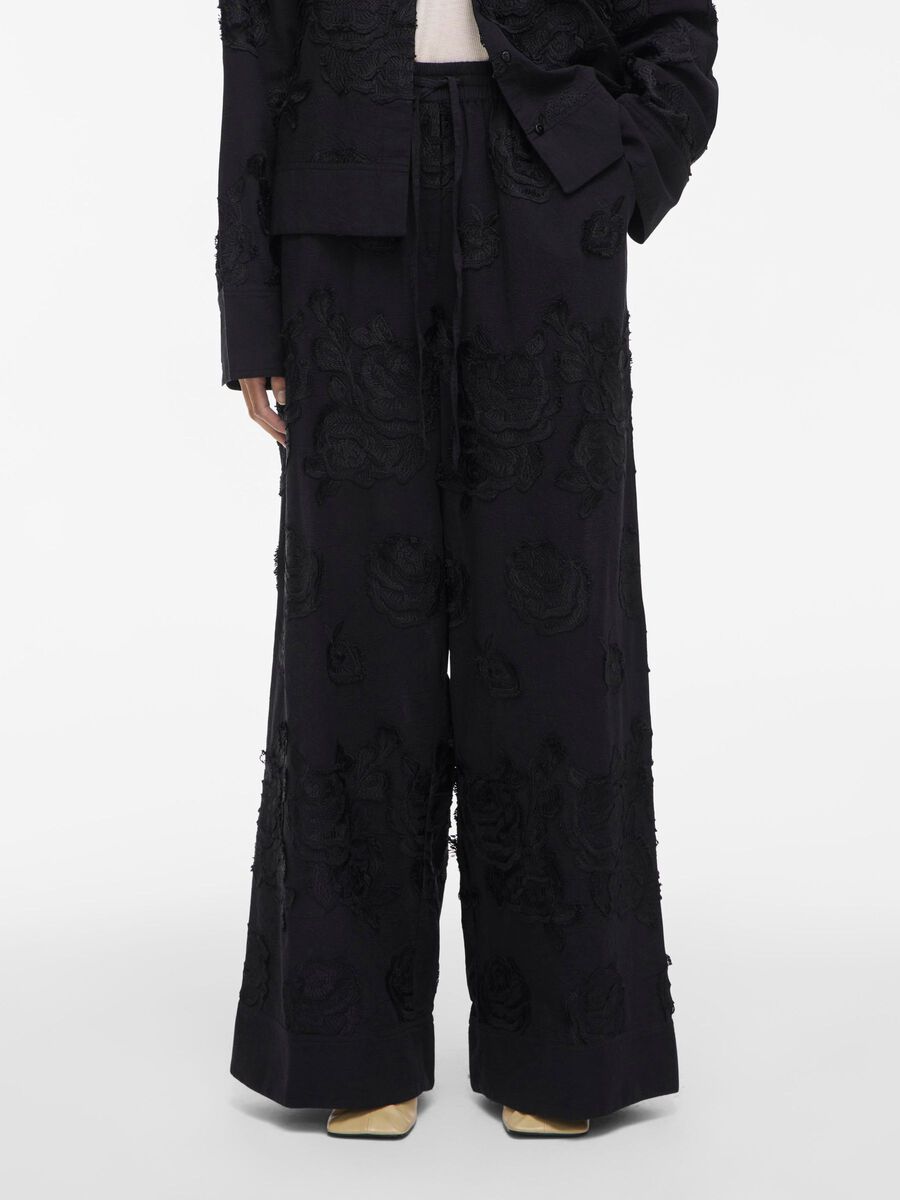 VILA HIGH-WAIST WIDE-LEG TROUSERS, Meteorite, highres - 14108771_Meteorite_003.jpg