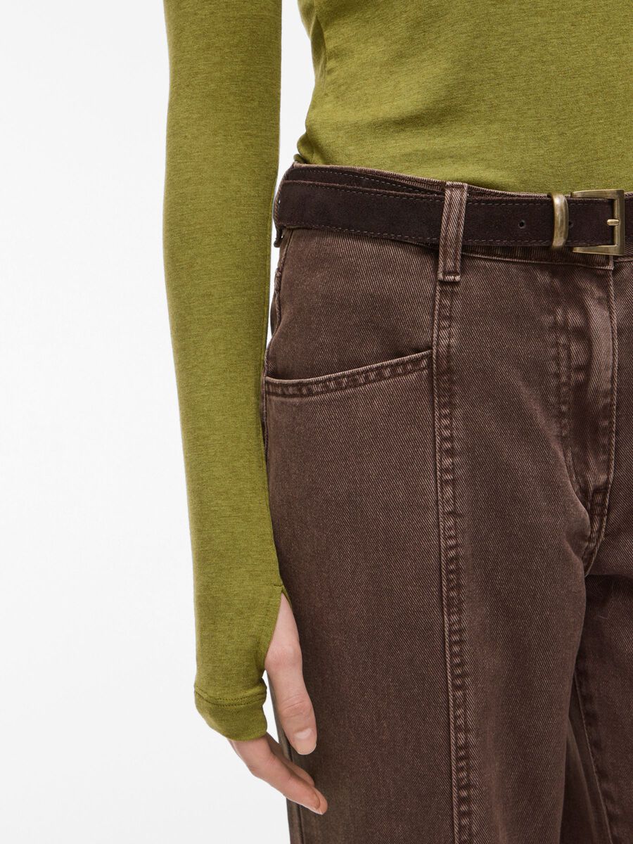 Carousel image - TAPERED FIT JEANS, Chicory Coffee | 3