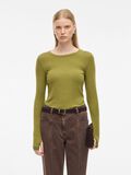 Product image thumbnail - ROUND NECK LONG SLEEVED TOP, Avocado | 1