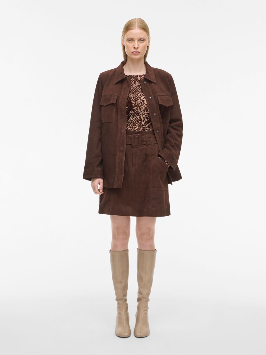 Product tile image - SUEDE MINI SKIRT, Chicory Coffee | 14110100_ChicoryCoffee