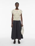 VILA SHORT SLEEVED KNITTED TOP, Birch, highres - 14105802_Birch_005.jpg