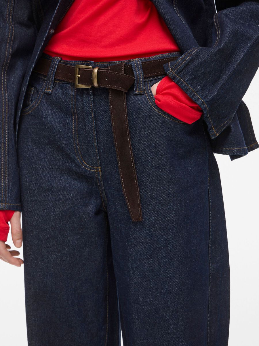 Carousel image - BARREL FIT JEANS, Dark Blue Denim | 3