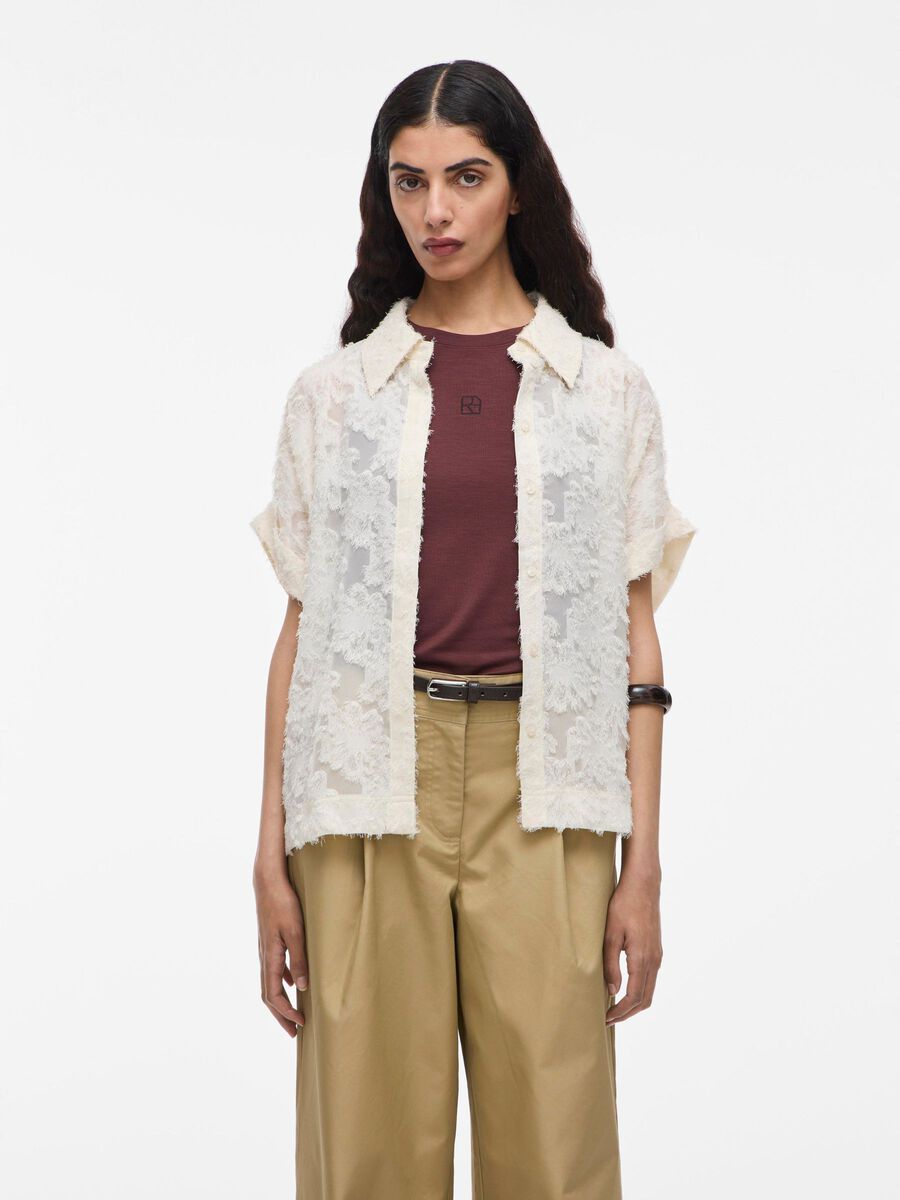 VILA SHORT SLEEVED SHIRT, Birch, highres - 14108772_Birch_003.jpg
