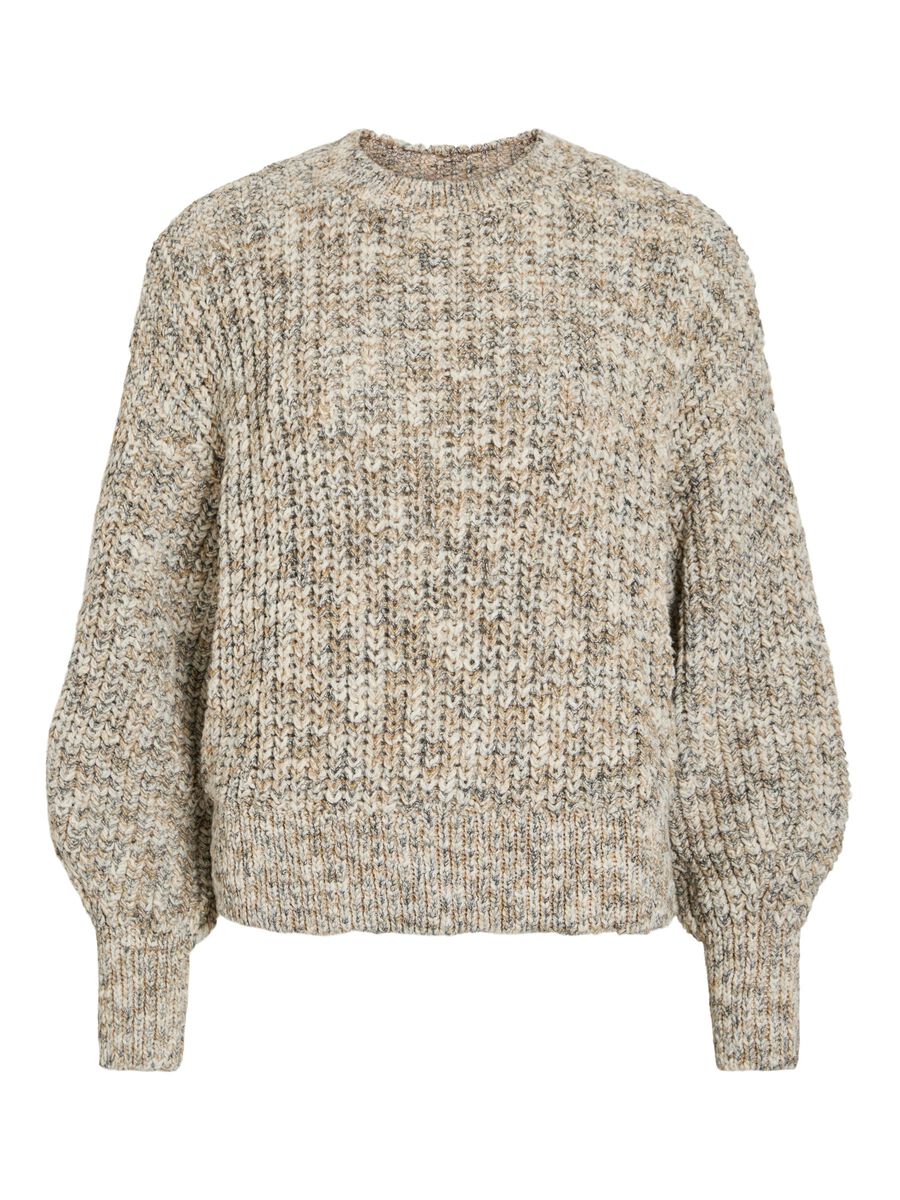 Product tile image - ROUND NECK KNITTED PULLOVER, Birch | 14112475_Birch_1239165
