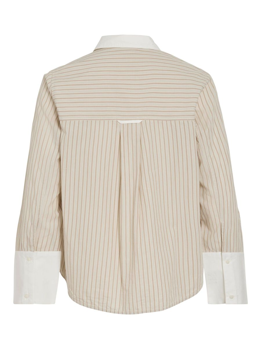 VILA OVERSIZED LONG SLEEVED SHIRT, Birch, highres - 14108468_Birch_1196621_002.jpg