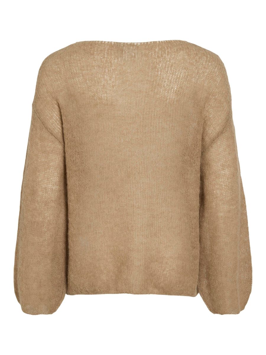 VILA WOOL BLEND KNITTED PULLOVER, Petrified Oak, highres - 14108476_PetrifiedOak_002.jpg