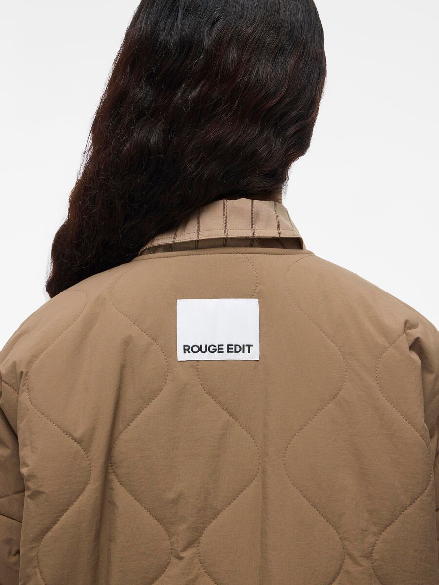 Carousel image - BUTTONED QUILTED JACKET, Petrified Oak | 3