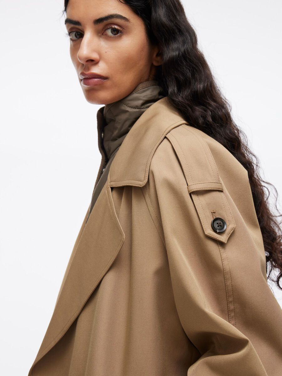 Carousel image - SHORT 2-IN-1 TRENCHCOAT, Petrified Oak | 3