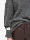 Product image thumbnail - ROUND NECK KNITTED PULLOVER, Dark Grey Melange | 3