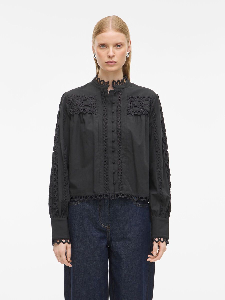 Carousel image - HIGH NECK LONG SLEEVED SHIRT, Meteorite | 1