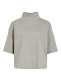 Product image thumbnail 1 HIGH NECK SHORT SLEEVED TOP, Light Grey Melange