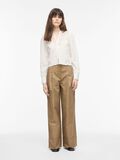 Product image thumbnail - MID-WAIST WIDE-LEG TROUSERS, Petrified Oak | 4