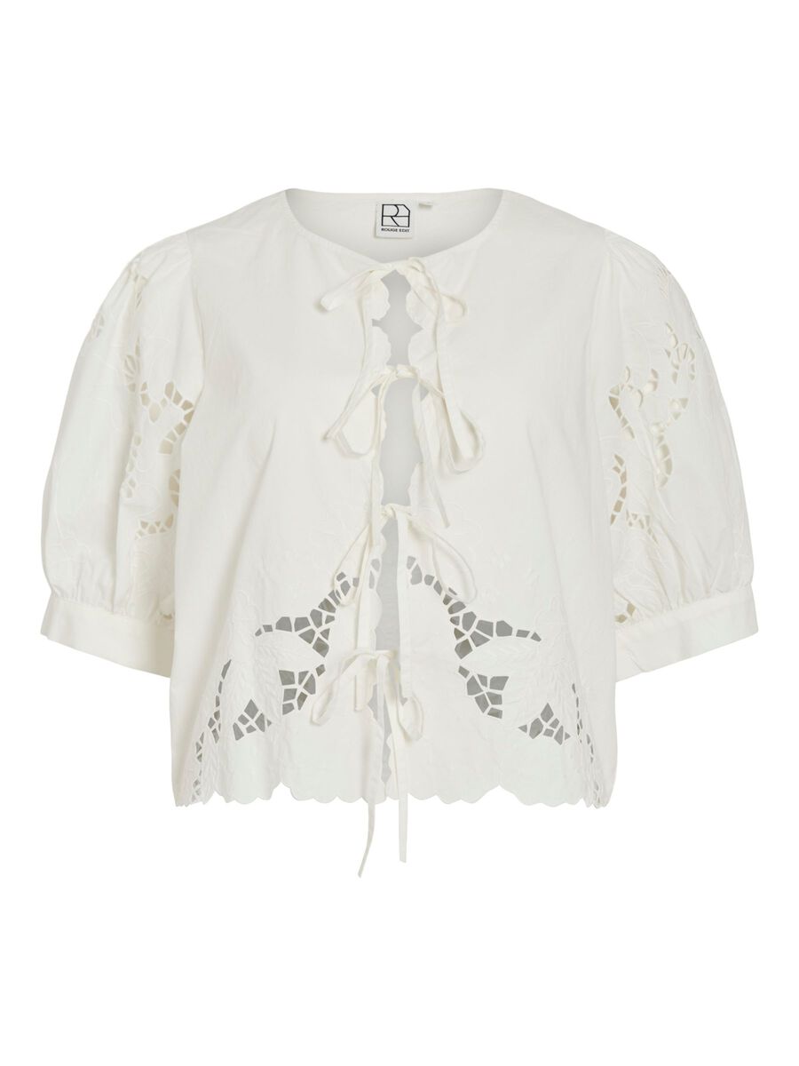 Product tile image - ROUND NECK SHORT SLEEVED TOP, Cloud Dancer | 14114081_CloudDancer