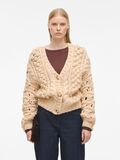 Product image thumbnail - V-NECK KNITTED CARDIGAN, Oatmeal | 1