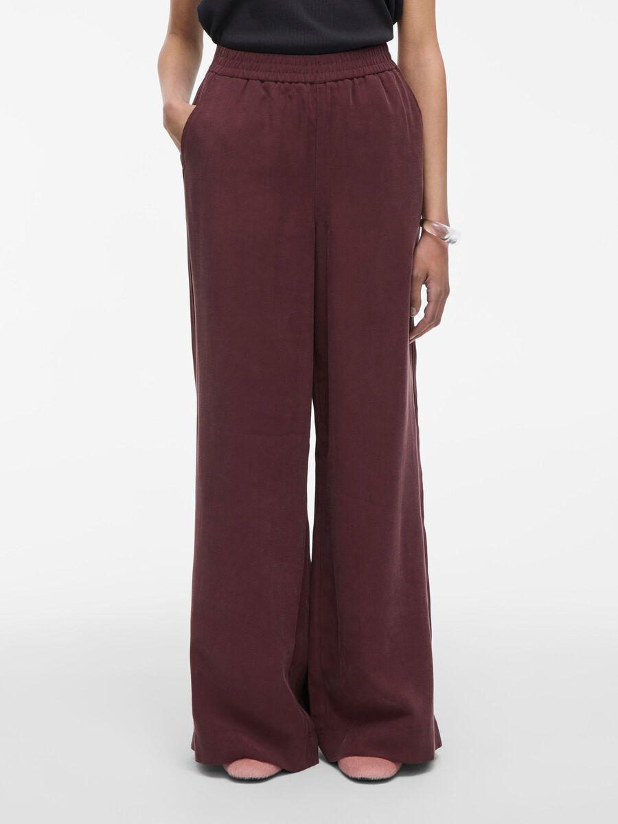 VILA MID-WAIST WIDE-LEG TROUSERS, Decadent Chocolate, highres - 14107841_DecadentChocolate_003.jpg