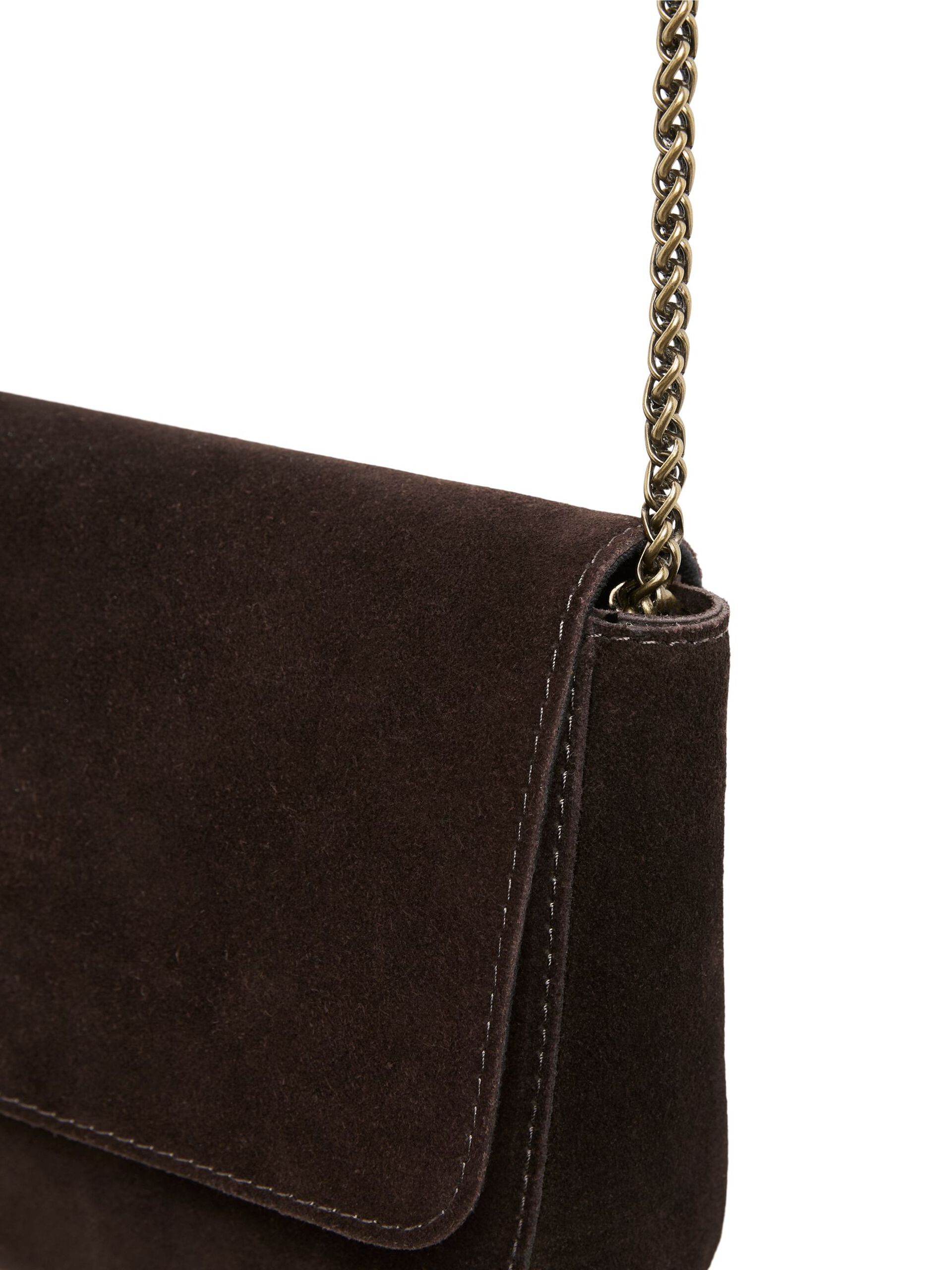 Carousel image - SUEDE CLUTCH, Chicory Coffee | 3