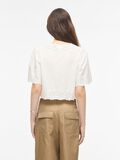 Product image thumbnail - V-NECK SHORT SLEEVED TOP, Cloud Dancer | 2