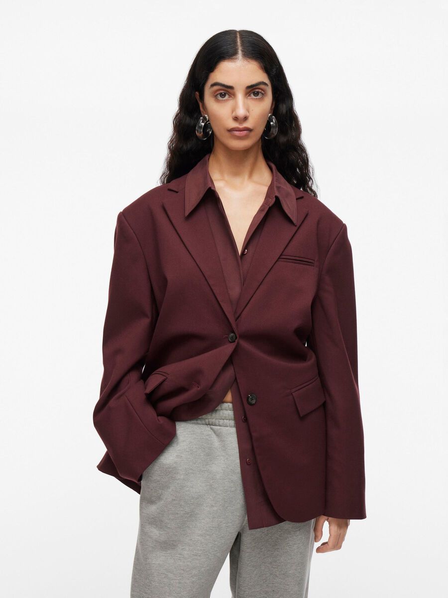 VILA OVERSIZED BLAZER, Decadent Chocolate, highres - 14107745_DecadentChocolate_003.jpg
