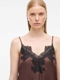 Product image thumbnail - LACE TRIM STRAP TOP, Chicory Coffee | 3