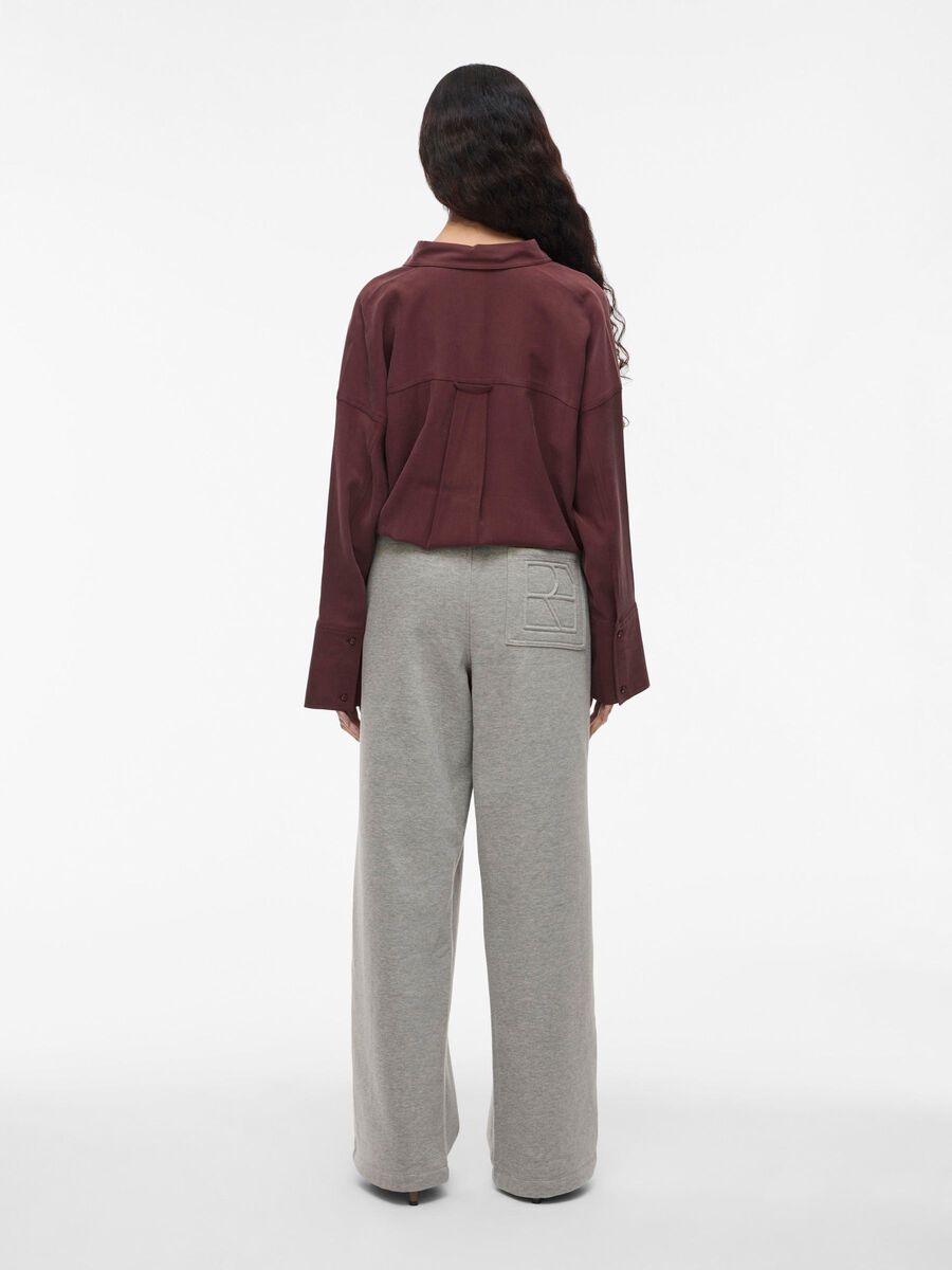 VILA MID-WAIST SWEATPANTS, Light Grey Melange, highres - 14108425_LightGreyMelange_004.jpg