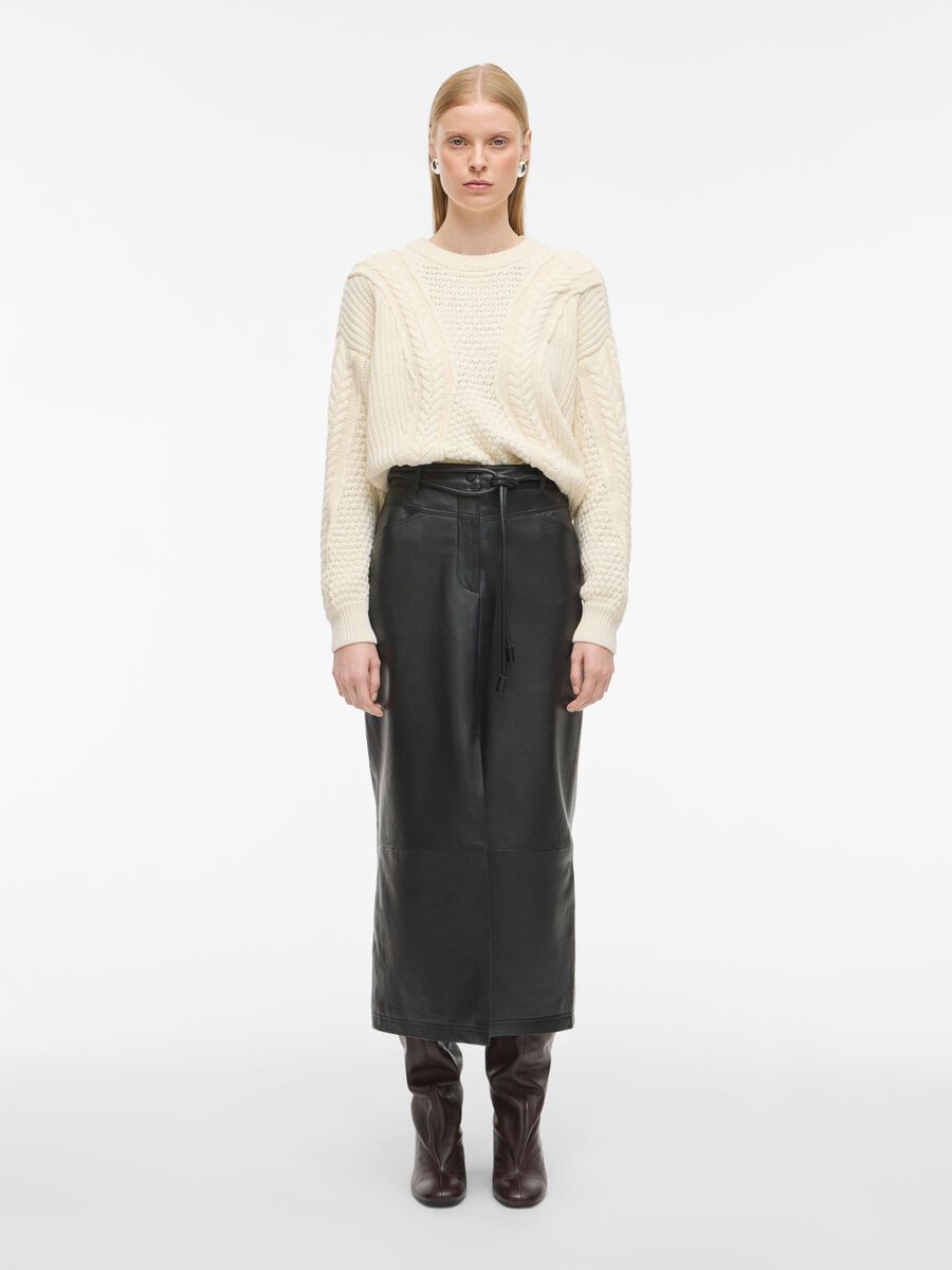 Product tile image - CABLE KNITTED PULLOVER, Birch | 14106915_Birch