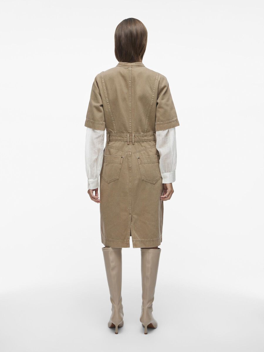 VILA SHORT DENIM DRESS, Fallen Rock, highres - 14103286_FallenRock_004.jpg