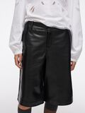 VILA MID-WAIST LONG LEATHER SHORTS, Meteorite, highres - 14107779_Meteorite_006.jpg