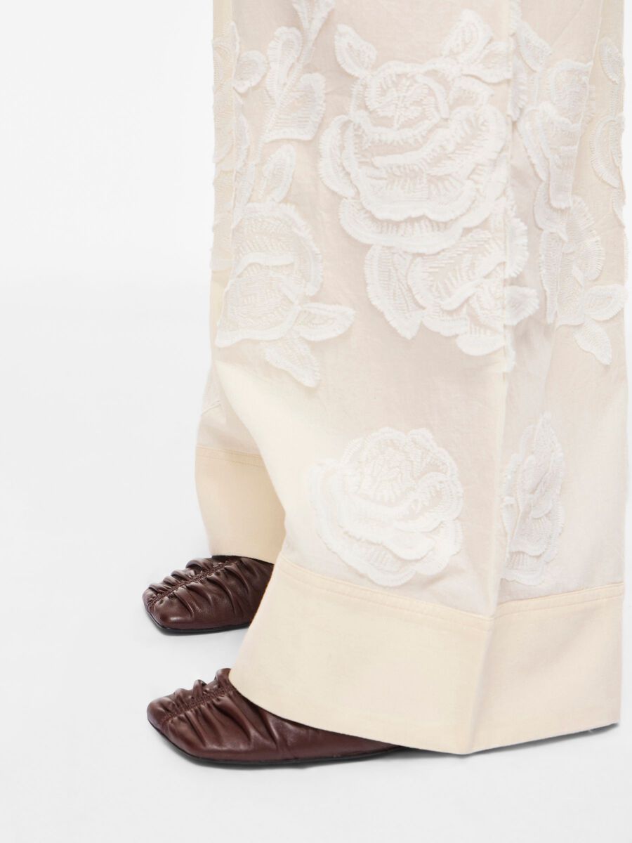 Carousel image - HIGH WAIST WIDE-LEG TROUSERS, Birch | 3