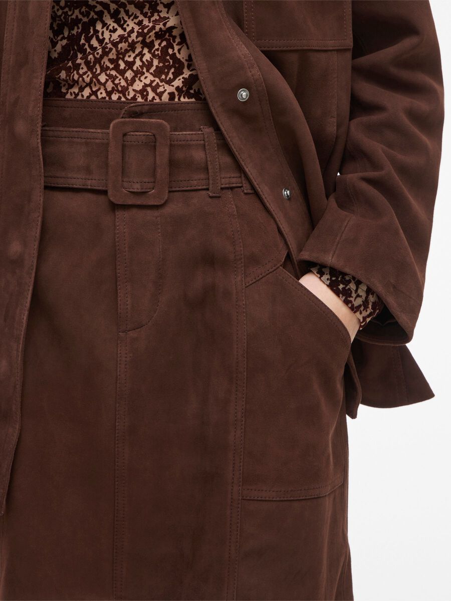 Carousel image - SUEDE MINI SKIRT, Chicory Coffee | 3