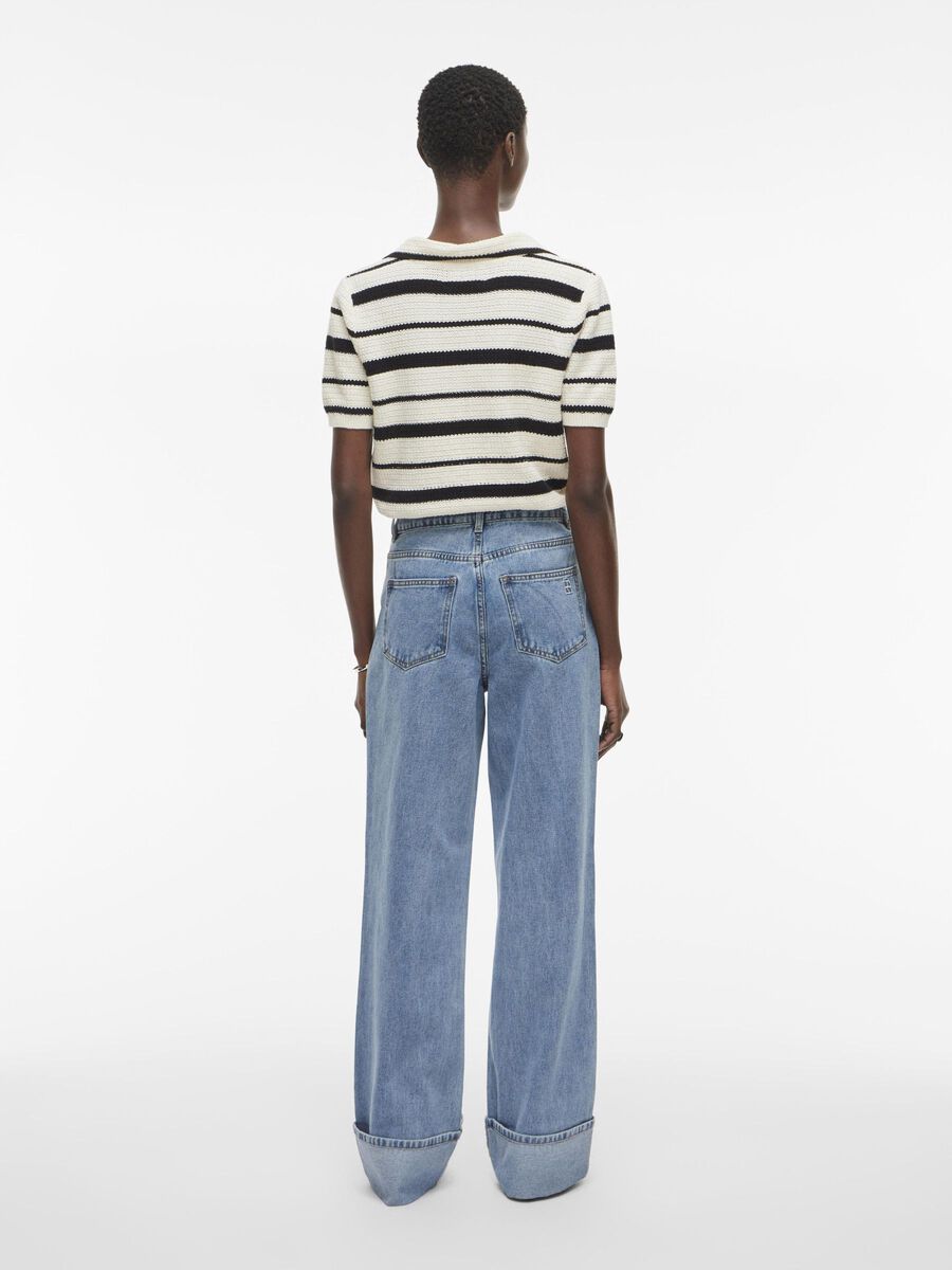 VILA HIGH WAIST JEANS, Light Blue Denim, highres - 14105758_LightBlueDenim_004.jpg