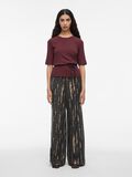 VILA ROUND NECK SHORT SLEEVED TOP, Decadent Chocolate, highres - 14108417_DecadentChocolate_005.jpg