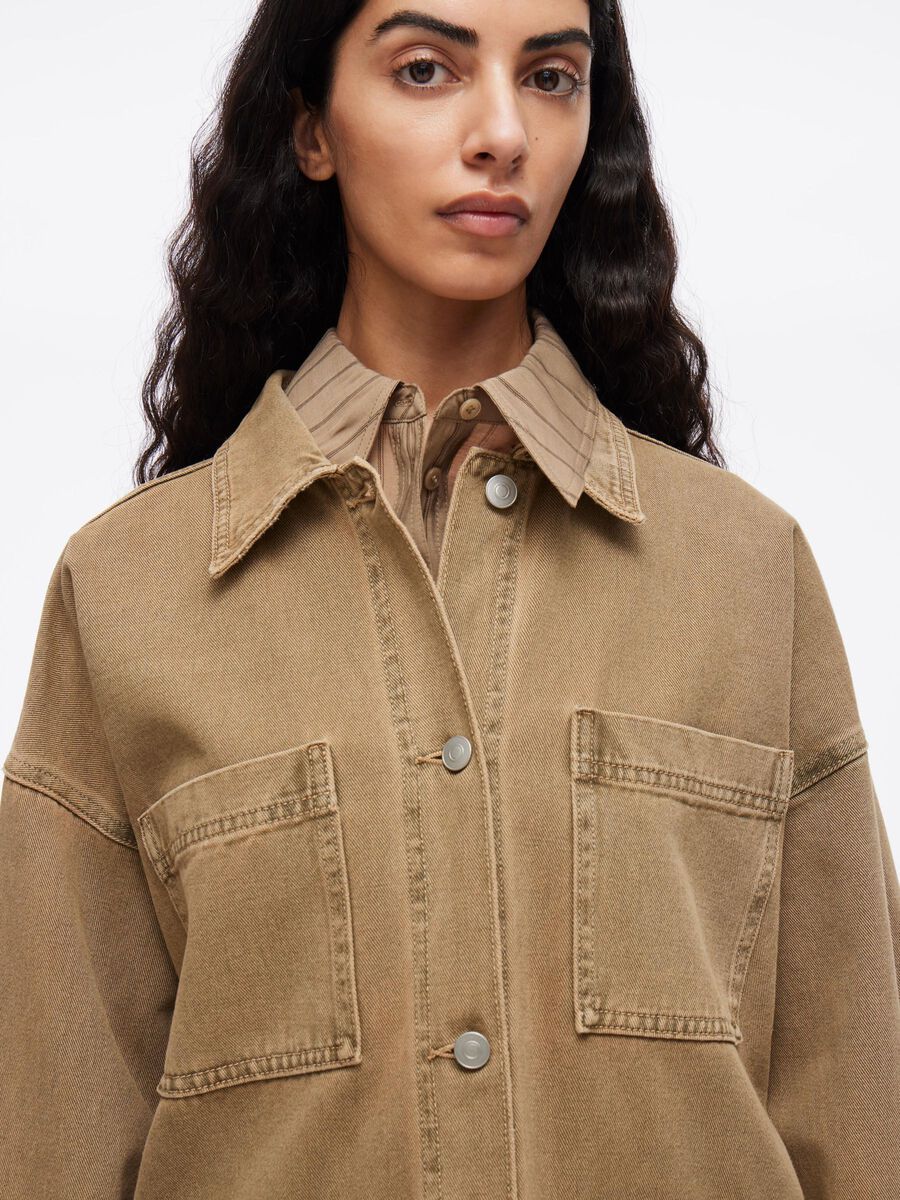 Carousel image - BUTTONED DENIM JACKET, Petrified Oak | 3
