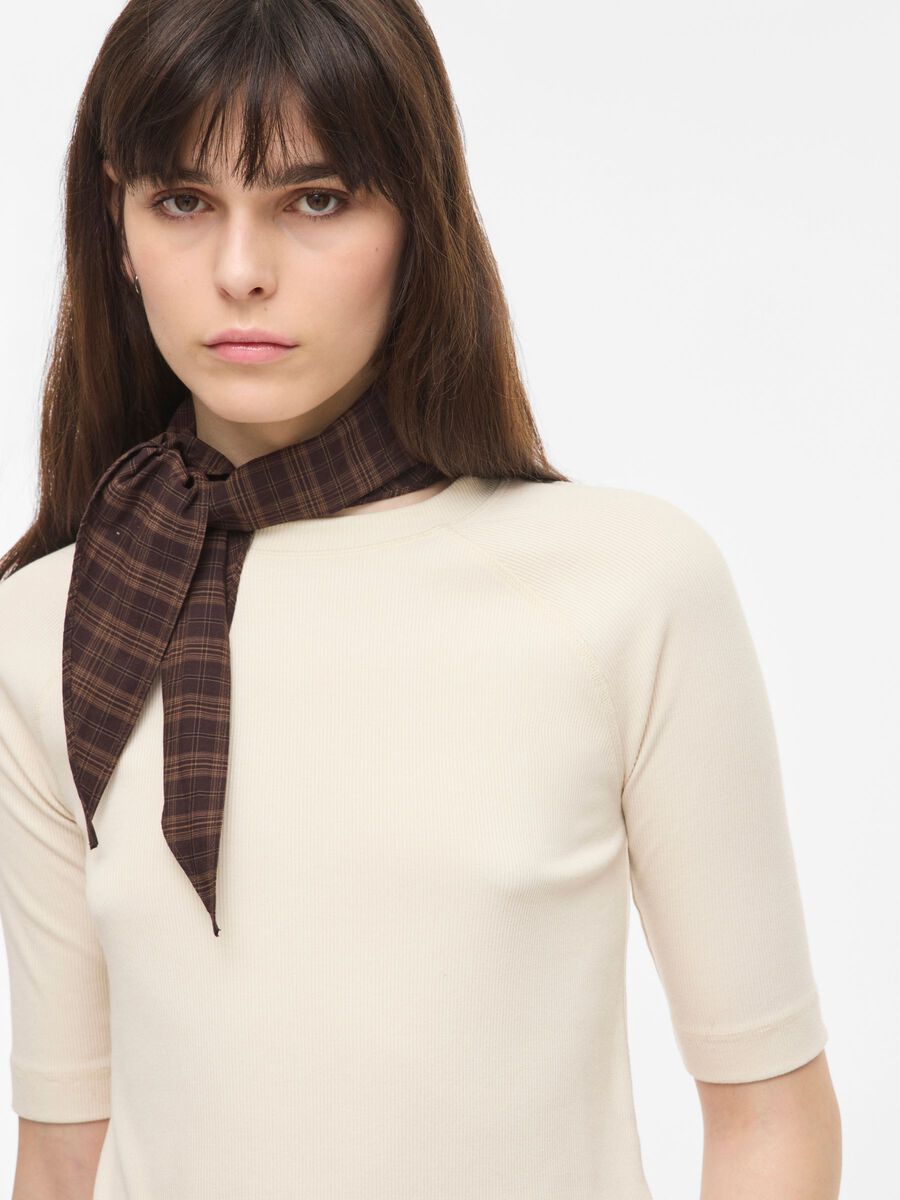Carousel image - ROUND NECK SHORT SLEEVED TOP, Birch | 3