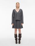Product image thumbnail - KNITTED MINI SKIRT, Dark Grey Melange | 4