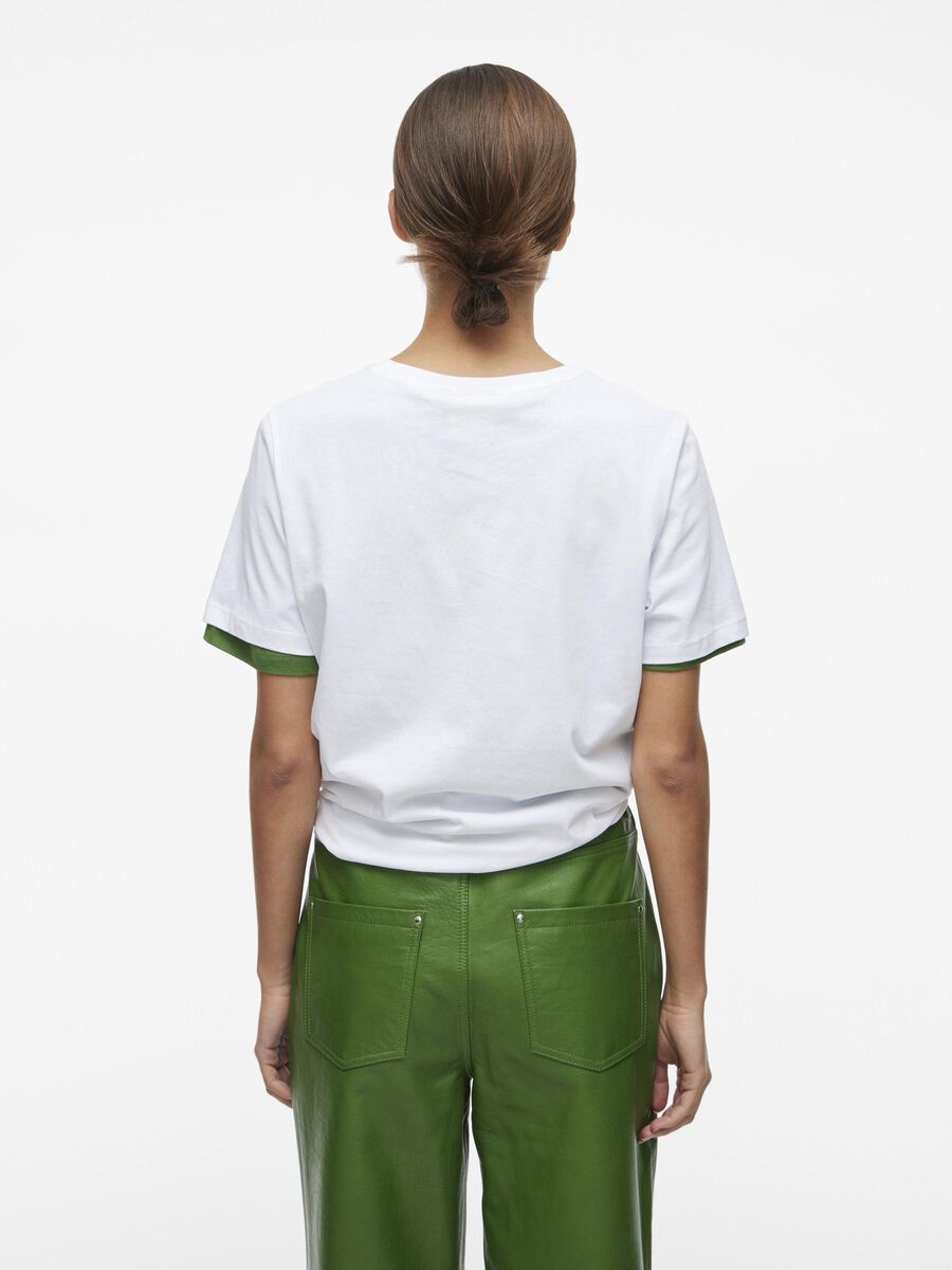 VILA COTTON T-SHIRT, Bright White, highres - 14100937_BrightWhite_004.jpg