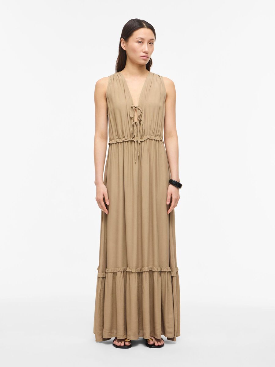 Product tile image - SLEEVELESS MAXI DRESS, Petrified Oak | 14114933_PetrifiedOak