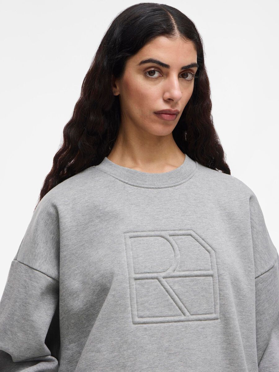 Carousel image - LONG SLEEVED SWEATSHIRT, Light Grey Melange | 3
