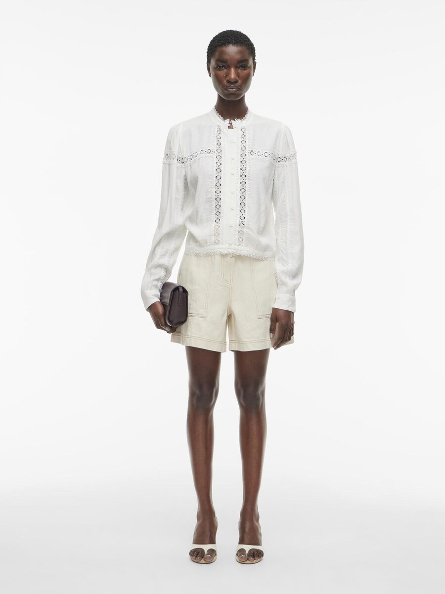 VILA HIGH NECK SHIRT, Cloud Dancer, highres - 14105810_CloudDancer_005.jpg