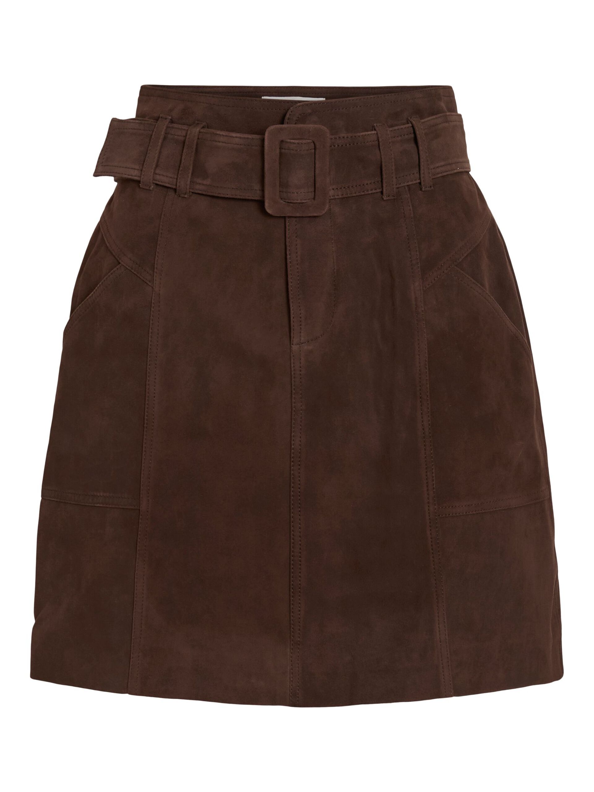Carousel image - SUEDE MINI SKIRT, Chicory Coffee | 5