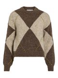 Product image thumbnail - ROUND NECK KNITTED PULLOVER, Canteen | 1