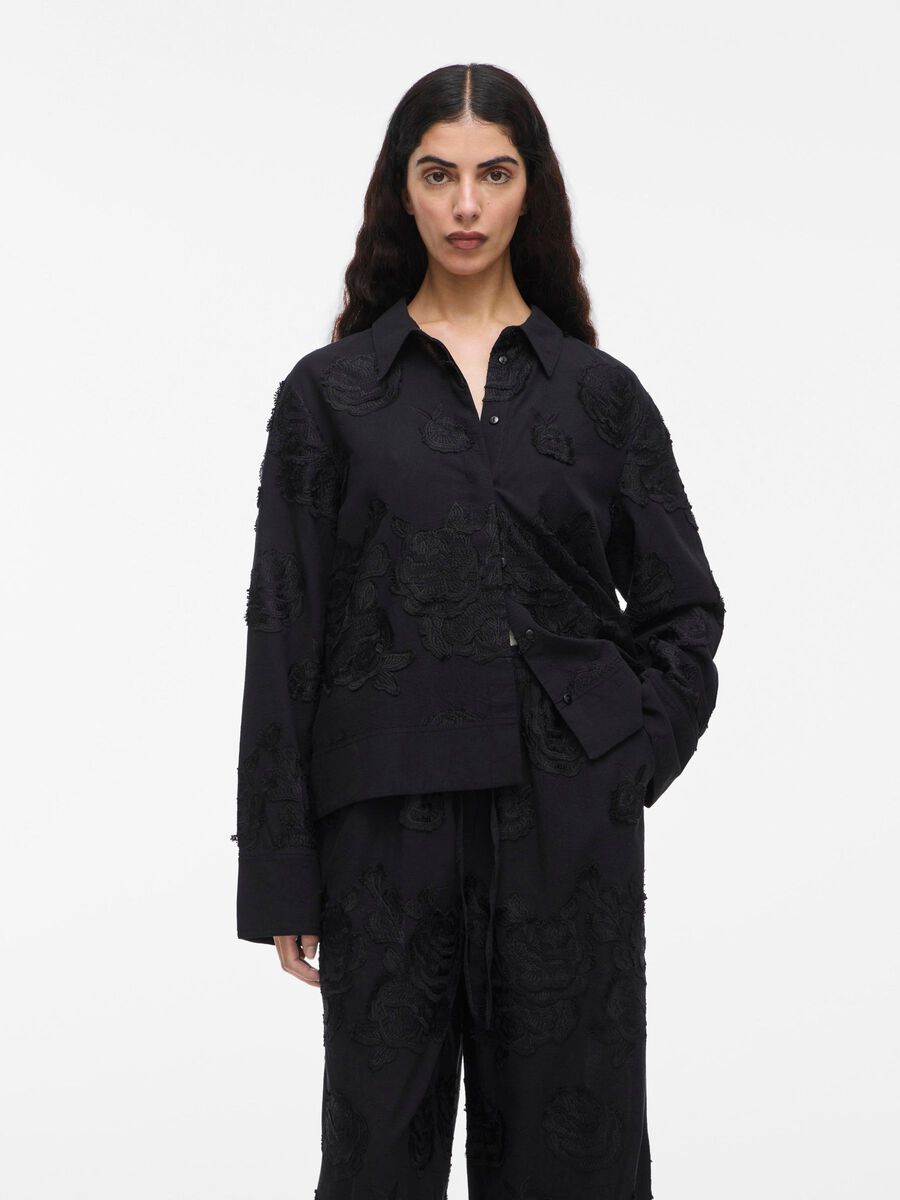 VILA FLORAL LONG SLEEVED SHIRT, Meteorite, highres - 14109461_Meteorite_003.jpg