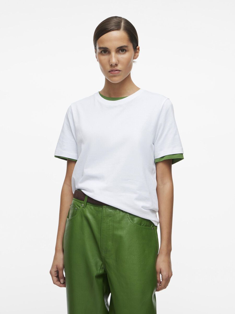 VILA COTTON T-SHIRT, Bright White, highres - 14100937_BrightWhite_003.jpg